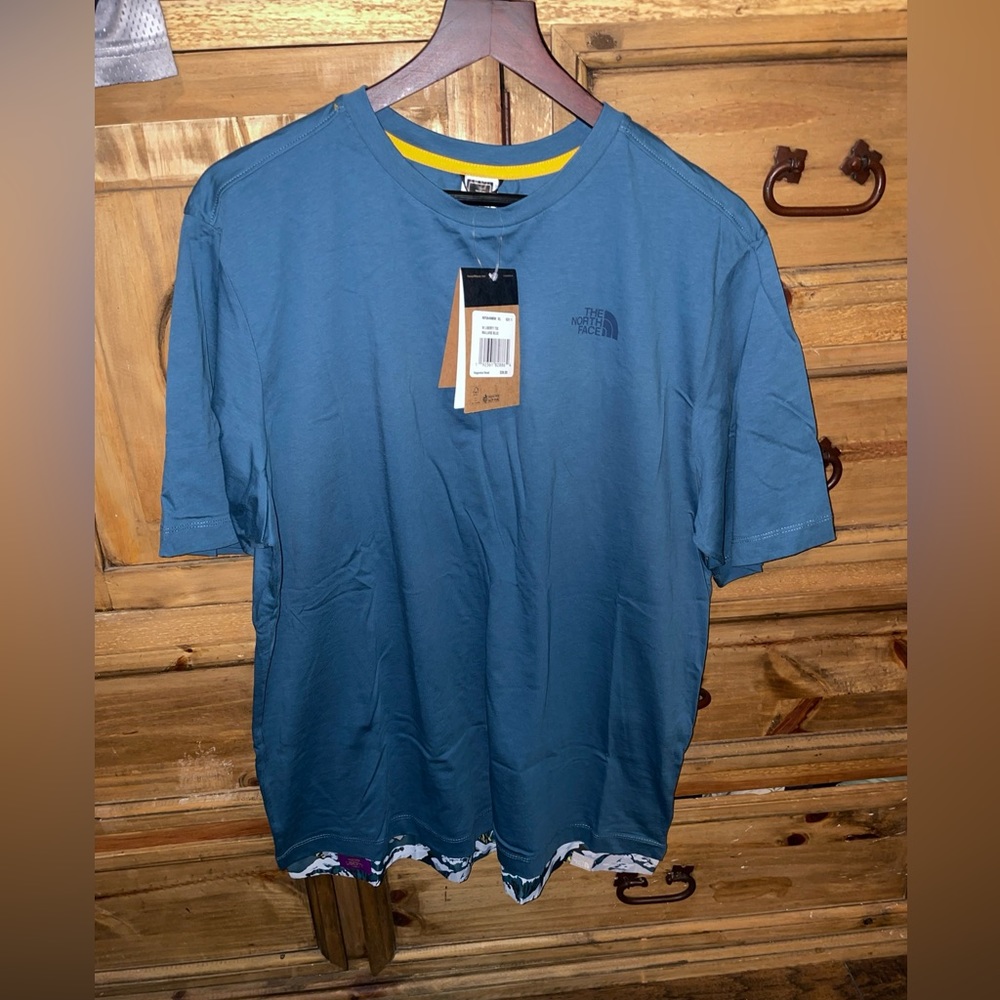 The North Face blue t shirt